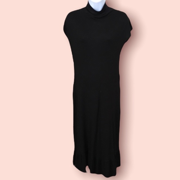 Italian designer size S black midi dress - Picture 1 of 6